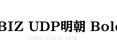 BIZ UDP明朝 Bold