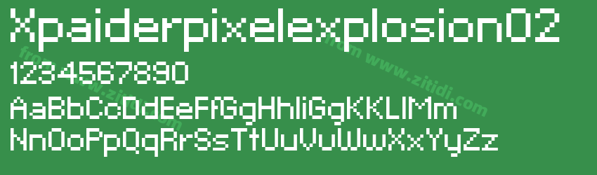 Xpaiderpixelexplosion02字体预览