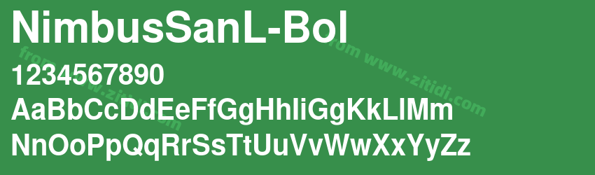 NimbusSanL-Bol字体预览