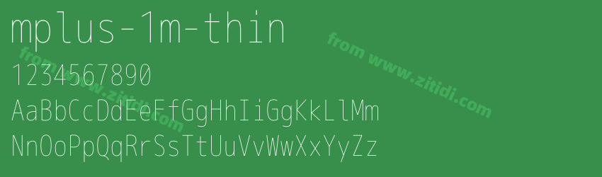 mplus-1m-thin字体预览