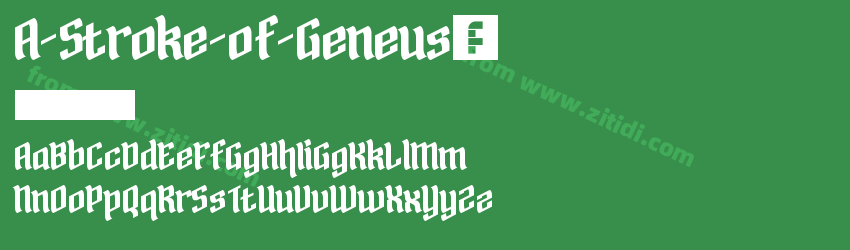 A-Stroke-of-Geneus1字体预览