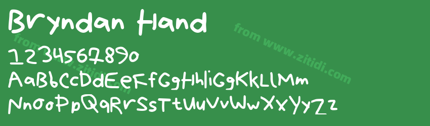 Bryndan Hand字体预览