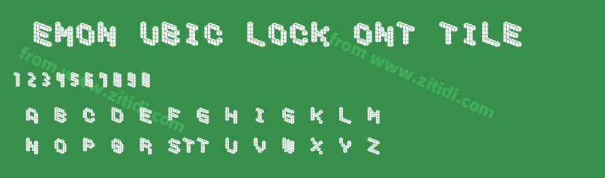 DemonCubicBlockFont Tile字体预览