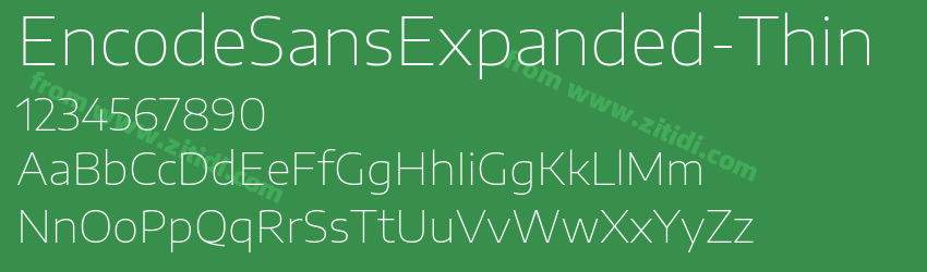 EncodeSansExpanded-Thin字体预览