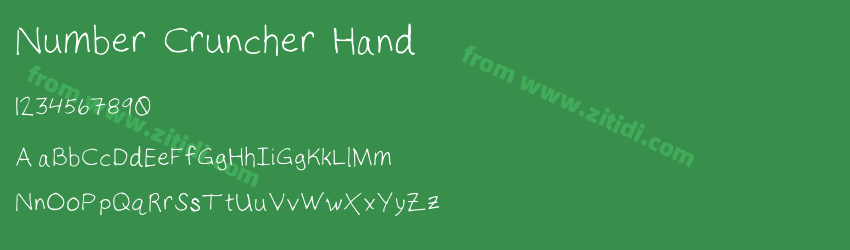 Number Cruncher Hand字体预览