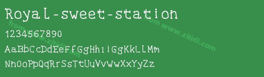 Royal-sweet-station字体预览