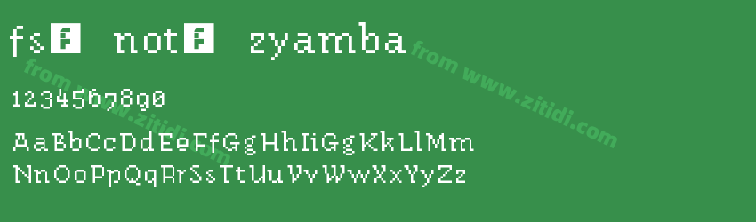 fs-not-zyamba字体预览