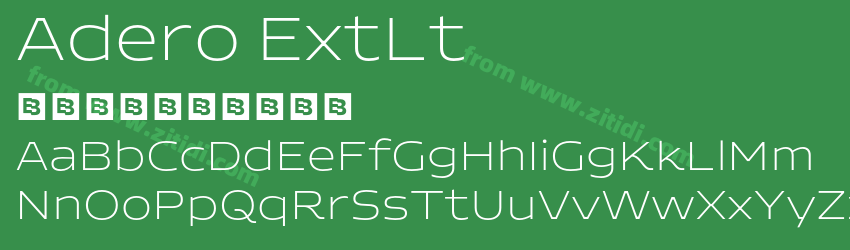 Adero ExtLt字体预览