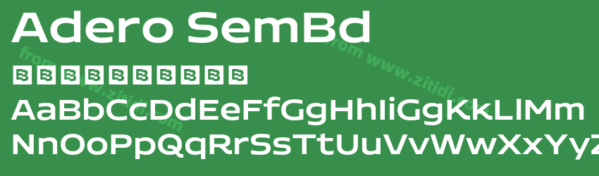 Adero SemBd字体预览