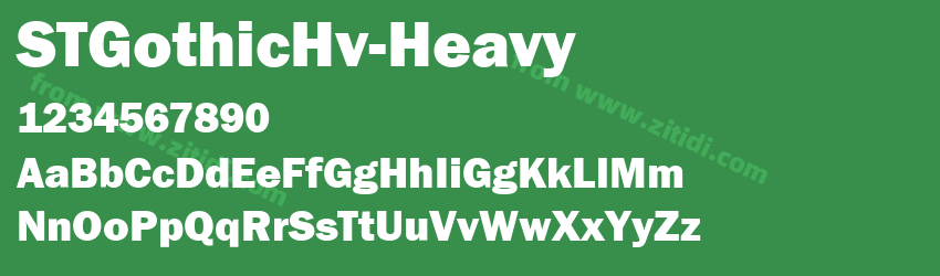 STGothicHv-Heavy字体预览
