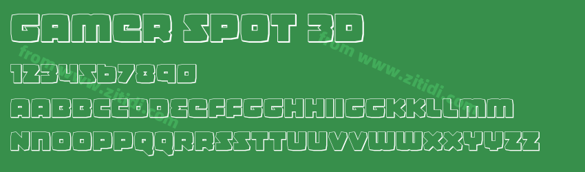 Gamer Spot 3D字体预览