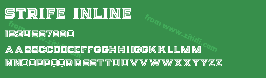 Strife Inline字体预览
