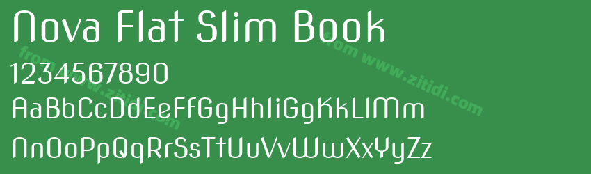 Nova Flat Slim Book字体预览