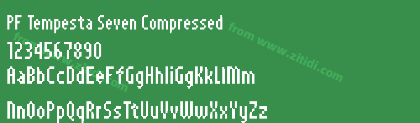 PF Tempesta Seven Compressed字体预览