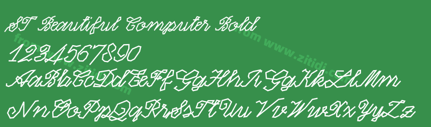 ST Beautiful Computer Bold字体预览