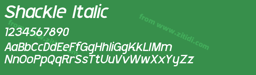 Shackle Italic字体预览