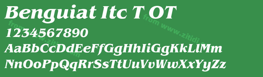 Benguiat Itc T OT字体预览