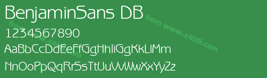 BenjaminSans DB字体预览