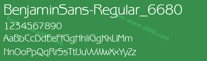 BenjaminSans-Regular_6680字体预览