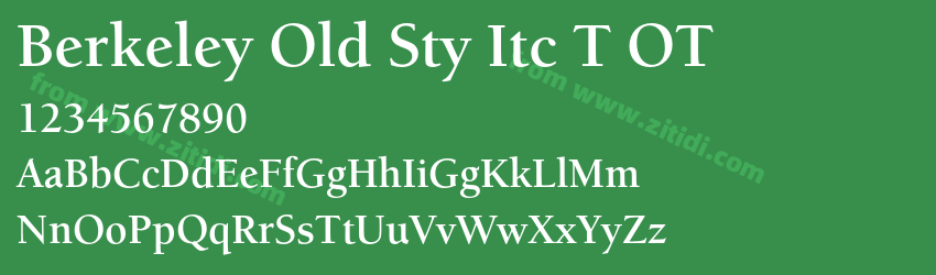 Berkeley Old Sty Itc T OT字体预览