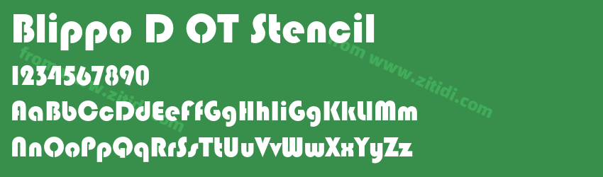Blippo D OT Stencil字体预览