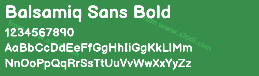 Balsamiq Sans Bold字体预览