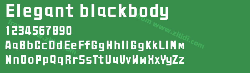 Elegant blackbody字体预览