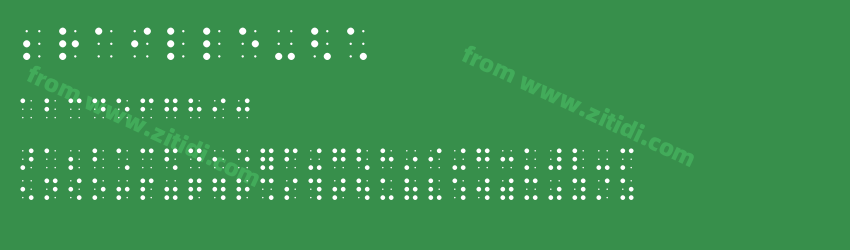 Braille-HC字体预览
