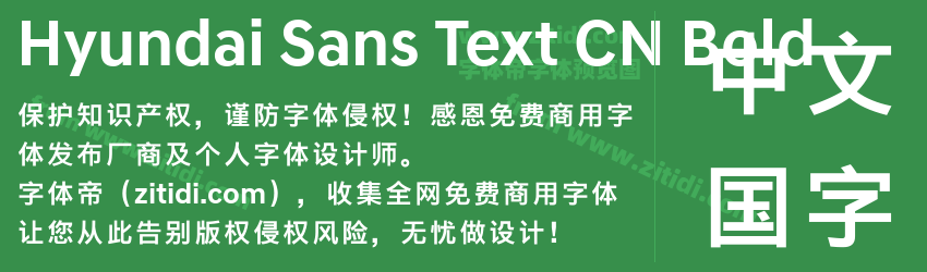 Hyundai Sans Text CN Bold字体预览