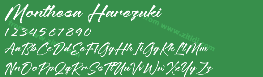 Monthesa Harezuki字体预览