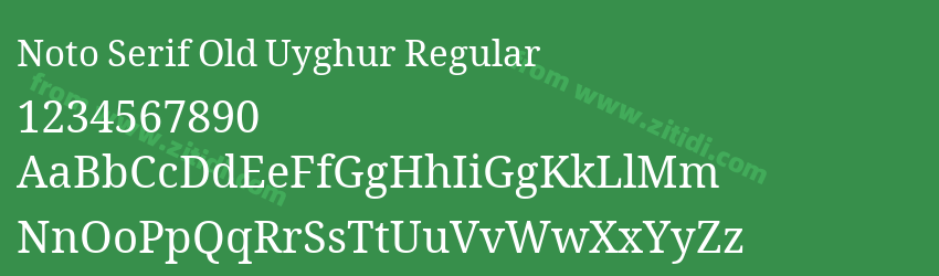 Noto Serif Old Uyghur Regular字体预览