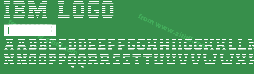 IBM Logo字体预览