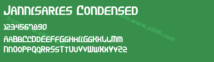 Jannisaries Condensed字体预览
