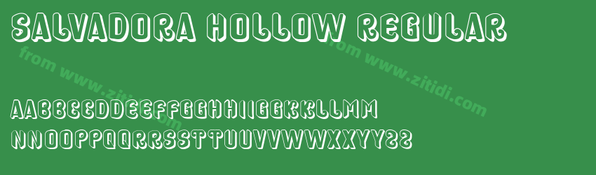 Salvadora Hollow Regular字体预览