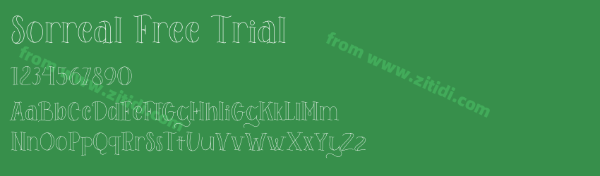 Sorreal Free Trial字体预览