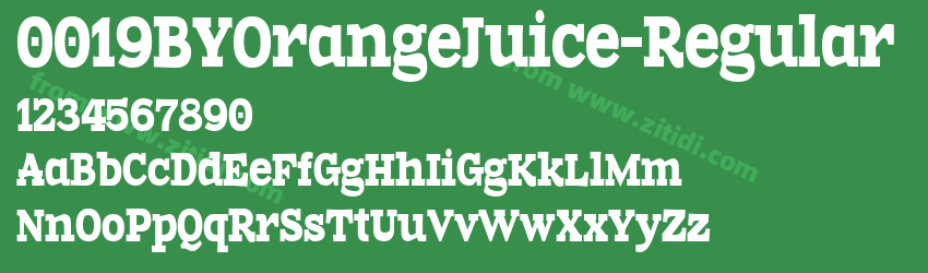 0019BYOrangeJuice-Regular字体预览