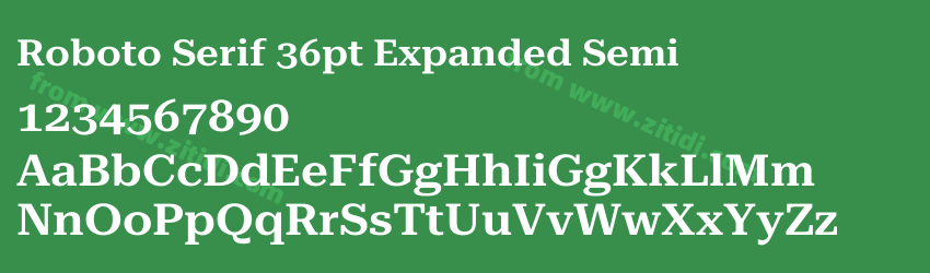 Roboto Serif 36pt Expanded Semi字体预览