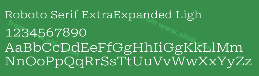 Roboto Serif ExtraExpanded Ligh字体预览