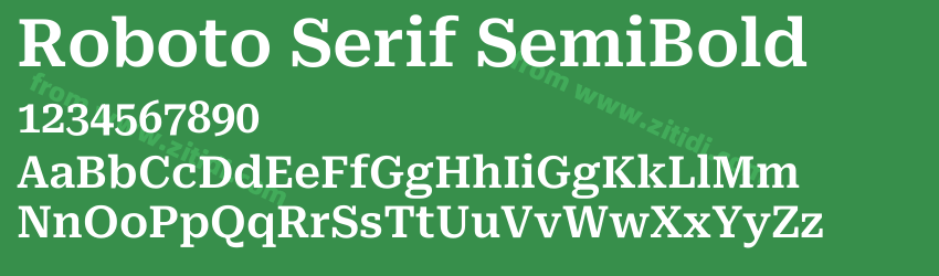 Roboto Serif SemiBold字体预览