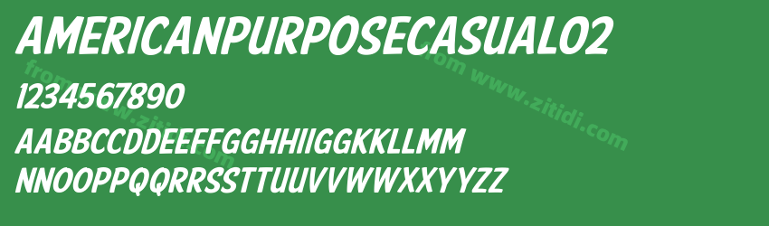 AmericanPurposeCasual02字体预览