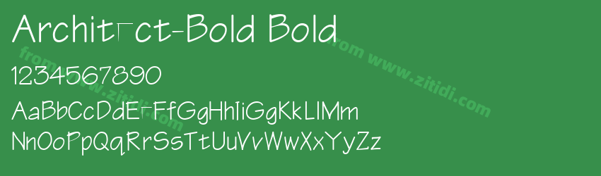 Architect-Bold Bold字体预览