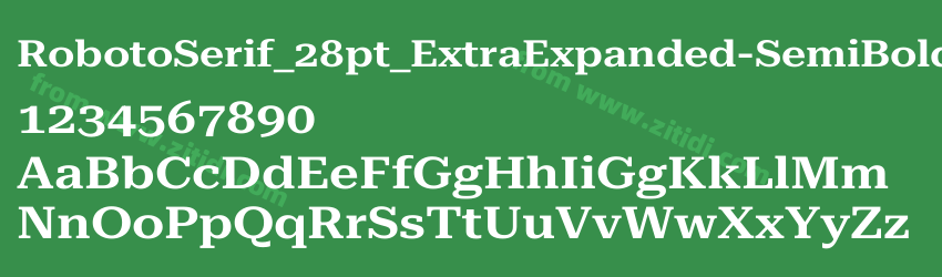 RobotoSerif_28pt_ExtraExpanded-SemiBold字体预览