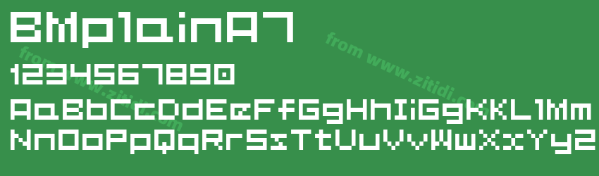 BMplainA7字体预览