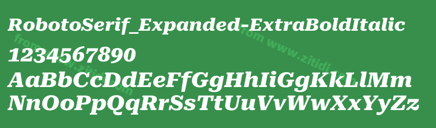 RobotoSerif_Expanded-ExtraBoldItalic字体预览