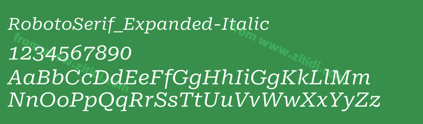 RobotoSerif_Expanded-Italic字体预览