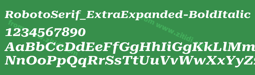RobotoSerif_ExtraExpanded-BoldItalic字体预览