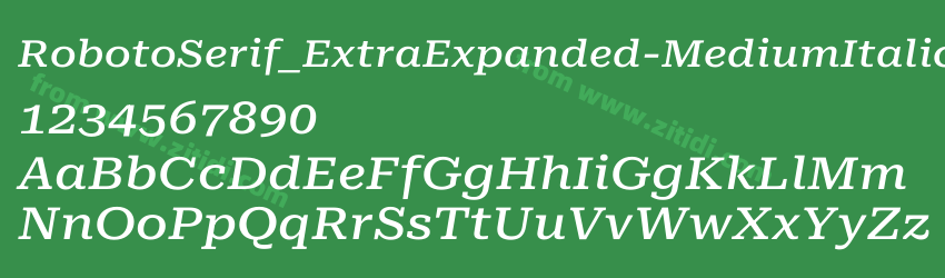 RobotoSerif_ExtraExpanded-MediumItalic字体预览