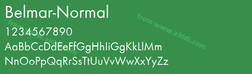 Belmar-Normal字体预览