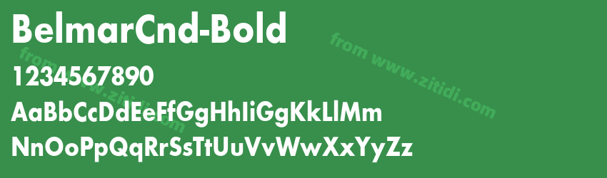 BelmarCnd-Bold字体预览