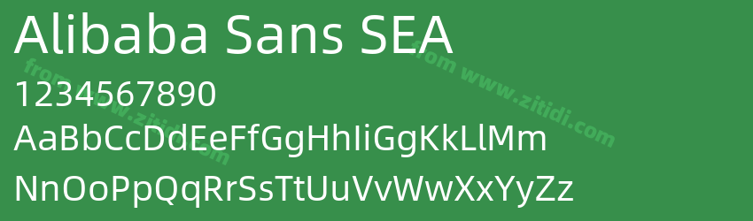 Alibaba Sans SEA字体预览 Alibaba Sans SEA字体预览